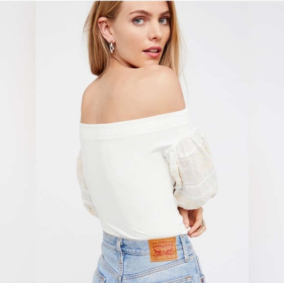 Free People Rock With It Off The Shoulder Top - Picture 3 of 16